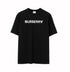 BURBERRY LOGO COTTON T-SHIRTS - BLACK